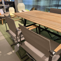 DEDON - Outdoor Sitzgruppe Seax Platte Teakholz Gestell Aluminium Black Pepper Schwarz Pulverbeschichtet - 5