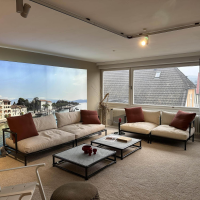 B&B Italia - Elementgruppe Nooch Stoff Lamone Weiß Quadrat Ziegelmuster Profil Lola Weiß Gestell Graphit Lackiert Inklusive Couchtische - 9