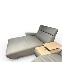 himolla - Ecksofa 4254 Leder Leonessa Fjord Grau Füße Metall Schwarz Inkl. Elektr. Kopfteilverstellung, Rücken und Fußteilverstellung - 2