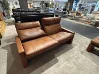 Erpo - Garnitur Manhattan 250 Leder 250.850 Tabac Braun 2 Sofas 1 Hocker - 3