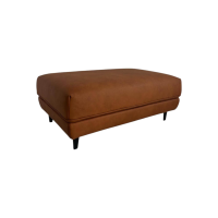 himolla - Sofahocker 1456 Leder Leonessa Almond Braun Gestell Metall Schwarz Pulverbeschichtet - 6