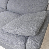 COR - Sofa Conseta Bezug Stoff 5010 Anthrazit Schmalfuß Chrom Bodenfrei Inklusive 2 Kissen - 2