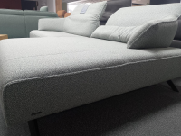 himolla - Polstergarnitur 1052 Stoff 24 Q2 Rustic Azuro Blau Grau Metallfüße Anthrazit Pulverbeschichtet - 3