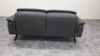 Hülsta - Sofa 8766 Leder Eleganza Vektor Schwarz Füße Metall Anthrazit Inkl. Kopfteilverstellung - 7