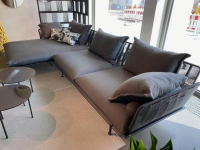 Talenti - Outdoorsofa Cruise Stoff Rope Dark Grey R10 Grau Gestell Graphit Grau Inklusive Outdoorparavent Und Kissen - 5