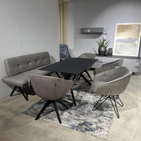 JOOP! - Essgruppe Tisch Buche Platte Anthrazit Gestell Schwarz Bank Und Stühle Leder K-Elegant Grau 27 Gestell Buche Schwarz Und Gestell Anthrazit - 6