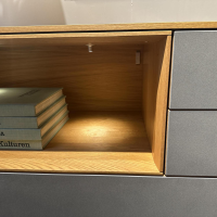 Team 7 - Sideboard Filigno Anrichte 3 Eiche  Natur AFK 38215 Keramik Cement Gestell Cubus Pure Kufe - 2