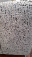 Ponsel - Polstergruppe 79053 Bezug Stoff 1211 12 Grau Creme Fuß Metall Alu Poliert - 5