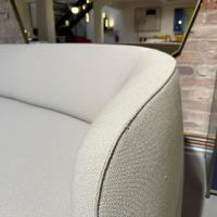 Ligne Roset - Sofa Taru Stoff Vidar Silice Beige Gestell Stahlrohr Inklusive Hocker - 6