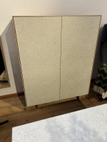 Scholtissek - Schrank Kera Knorrige Eiche Puro Geölt Front Keramik Shilin Slate Finish Grau Stahlwangen Schwarz Lackiert - 3