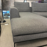 COR - Ecksofa Mell Lounge Edition 148001 Stoff 5016 Mittelgrau Metallgestell Schwarz Pulverbeschichtet - 4