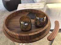 Giorgetti - Servierwaren EOS Tablett Nussbaum Gestell Edelstahl - 2