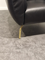 Brühl - Sessel Magnolia 1 Leder 56669 10 Lama Braun Füße Metall Goldfarben Pulverbeschichtet - 10