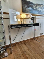 Thonet - Konsolentisch B 108 Holzkorpus RAL 9005 Lackiert Schwarz Gestell Stahlrohr Verchromt - 5