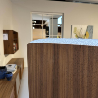 IP Design - Sessel Trinity Stoff Queen IP1775 272 Beige Schale Nussbaum Furniert Geölt Gestell Metall Schwarz Matt Inklusive Hocker - 5