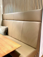 Posa - Komfort Bankteil Wandhängend Leder Terra Beige Mit Abnehmbarem Kopfteil - 5