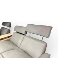 himolla - Ecksofa 4254 Leder Leonessa Fjord Grau Füße Metall Schwarz Inkl. Elektr. Kopfteilverstellung, Rücken und Fußteilverstellung - 7