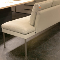 WK Wohnen - Polsterbank Mit Sessel Und 3 Stühlen Leder Toledo Perle Weiß Creme - 8