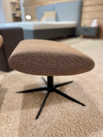 Contur - TV Sessel Senza SZ 032 Stoff Reno Melangegarn Cognac Anthrazit Braun Gestell Schwarz Inklusive Hocker - 4