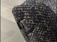 Hülsta - Sofa hs.460 Stoff 08274 Schwarz-Blau Füße Aluminium - 5
