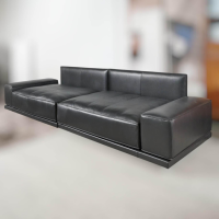 IP Design - Sofa Cube Lounge Leder Space Schwarz - 6