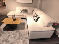 himolla - Ecksofa Spektra Stoff Q2 Loop Basic 20 Weiß Füße Schwarz - 7