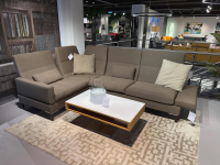 Brühl - Ecksofa Tomo Soft Stoff 3677 25 Grau Füße Massivholz Schwarz Lackiert - 7