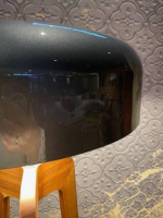 Porada - Stehleuchte Pileo Alta Metall Zinn-Grau Nussbaum Canaletta - 4