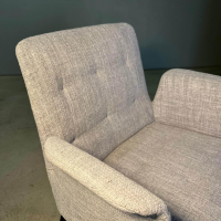 Walter Knoll - Stuhl Liz Wood 1321 Stoff Glint Ash Grau Gestell Eiche Schwarz Geflammt Geölt Inklusive Kunststoffgleiter - 9