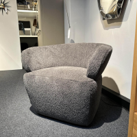 Meridiani - Sessel Joesphine Plain Stoff Chimbote 05 Grau Gestell Metall Schwarz Matt Lackiert - 4