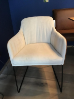 Haas - Essgruppe 3 Stühle Und Eckbank Mason Leder Rawhide Cognac Braun Und Stoff Lisboa 5 Beige Gestell Schwarz, inkl. Tisch - 3