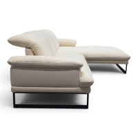 JOOP! - Ecksofa 8153 Studio Rohleder Stoff Q2 Uni Natur Beige Füße Metall Schwarz Mit Manueller Verstellung - 5