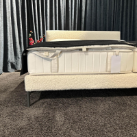 Schramm - Bett Cleo Origins Complete Stoff 4 Andy 2980 White Weiß Füße Metall Mit 2 Matratzen - 7