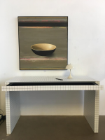 Zanotta - Schreibtisch Quaderna 2750 Digitaldruck Kariert Sperrholz Kunststofflaminat Weiß - 7