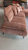 Poco - Ecksofa Nicolai Stoff Nile Kupfer 300 Braun Fuß Schwarz Matt mit Verstellfunktionen - 2