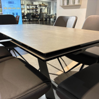 Naos - Essgruppe Iseo Und Mis Keramikplatte Grau Auf Glas Gestell Leder 1 1200 Graniet Grau Gestell Metall Quarz 7039 Schwarz - 6