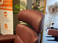 Stressless - Sessel Rome M Leder Paloma 54 Bordeaux Rot Braun Gestell Star 40 Aluminium Mit Hocker - 6
