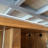 Riva1920 - Schrank Cambus Evo Nussbaum Geölt Türen Rauchglas Bronziert Mit Beleuchtung Und Touch Sensor - 6