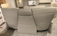 himolla - Polstergruppe Cansas Leder Longlife Quarz 24 Beige Füße Aluminium Silber Inklusive Kissen - 6