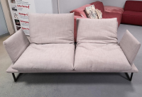 Bullfrog - Sofa 18007 Fabric Platinum Grey 1110/60 Base Skid Black with swivel function - 7