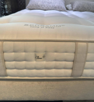 Schramm - Boxspringbett Basis 18 Kopfteil Change Stoff Bella-2690-Platinum mit Matratzen Divina - 11