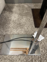 Christine Kröncke - Stehleuchte Mono Gestell Edelstahl Heller Schirm Seide - 3