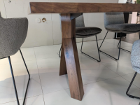 KFF - Tischgruppe Furca 6 Stühlen Faye Stoff 1202 Greige Füße Metall Schwarz - 6