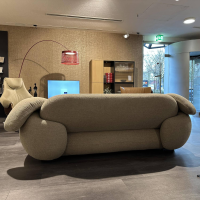 Leolux - Sofa Pulla A R16 B20 Stoff Hell Braun Füße Epoxy Charcoal Matt Schwarz - 8