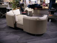 De Sede - Sofa DS 167 Landschaft Leder Select Taupe Grau Füße Edelstahl Inklusive Kissen - 9