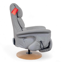 himolla - Relaxsessel 7428 Easyswing L Leder Nappa Soft Asche Grau Holzteller Buche Motorische Verstellung Mit Aufstehhilfe - 6