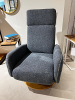 Natura - TV Sessel Sommerville Stoff Amsterdam Blau Grau Drehteller Eiche Bianco 2 Motorisch Mit Akku - 5