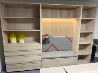 Team 7 - Regal Kids Mit Sitznische Stoff Ripley Rl10 Beige Korpus Erle Weißöl Mit Beleuchtung - 6