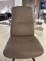 Conform - 6er Set Stuhl Freetime Leder Sorrento 2554 64 Taupe Beige Grau Drehgestell Aluminium Schwarz Lackiert - 8