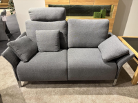 Erpo - Garnitur Modena 220 Stoff Prairie 2022.78 Grau Füße Chrom 2 Sofas 1 Sessel 1 Hocker - 5